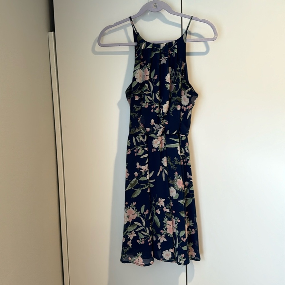 Blue floral dress